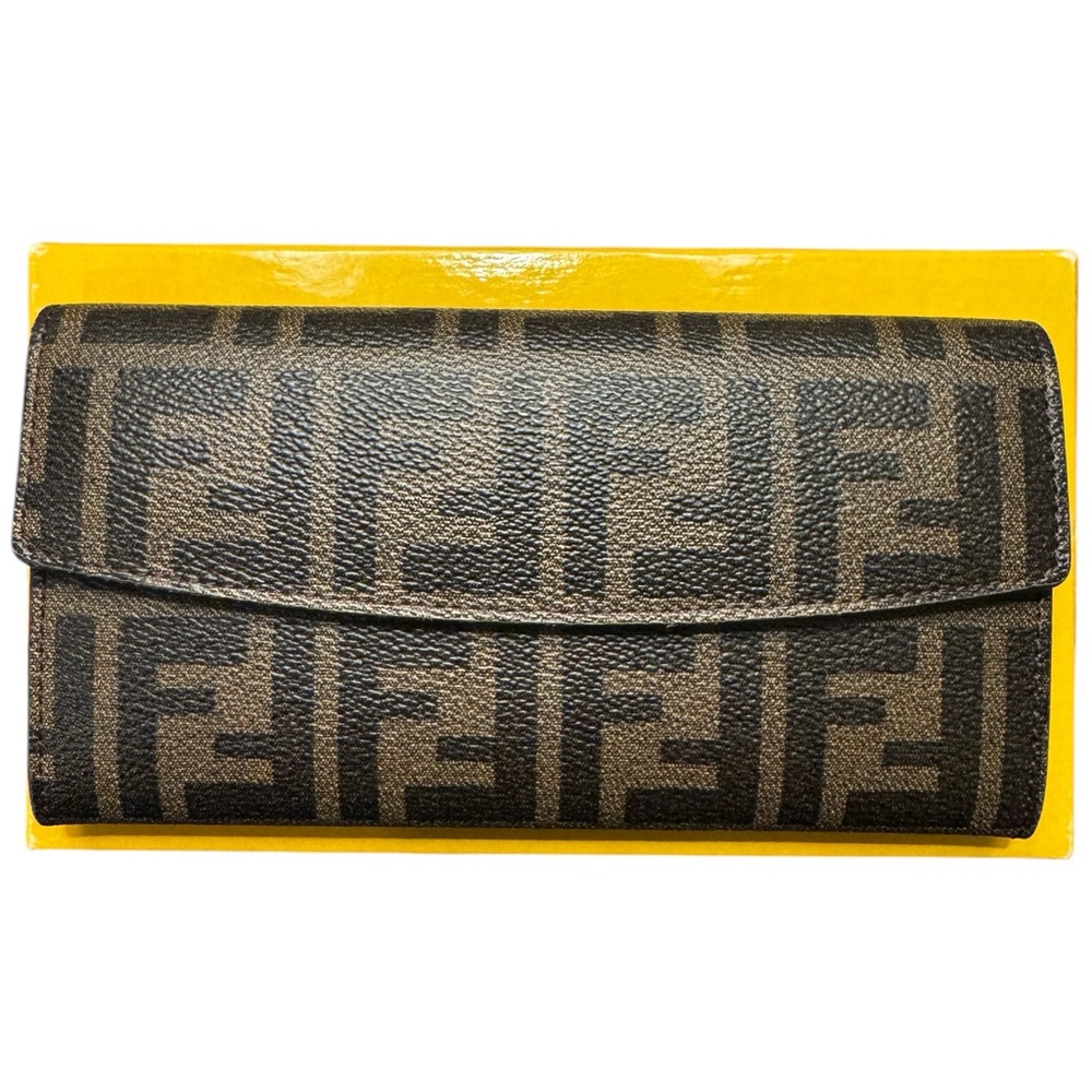 Fendi Zucca Coated Canvas Continental Wallet